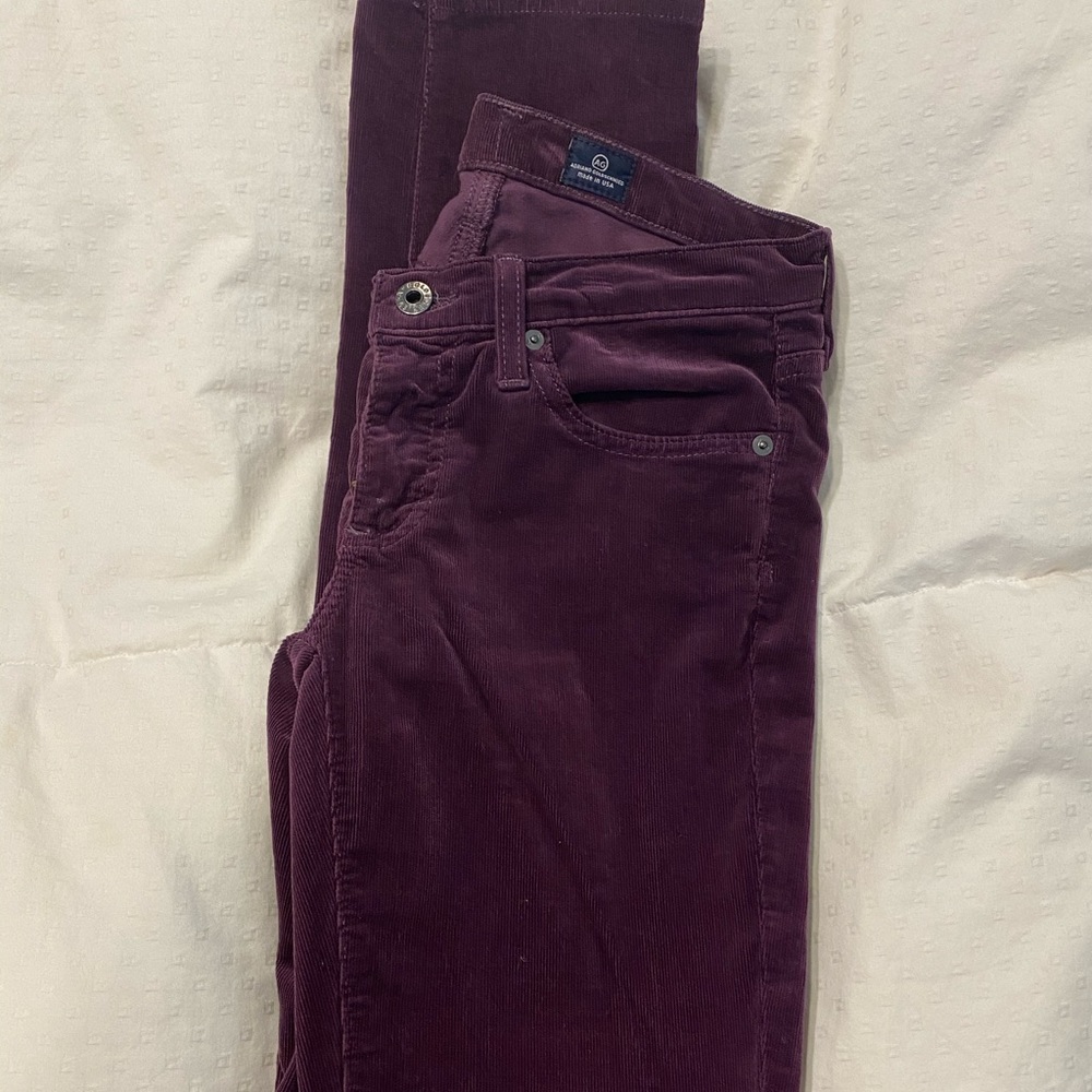 AG Stevie Purple corduroy Pants sz 26